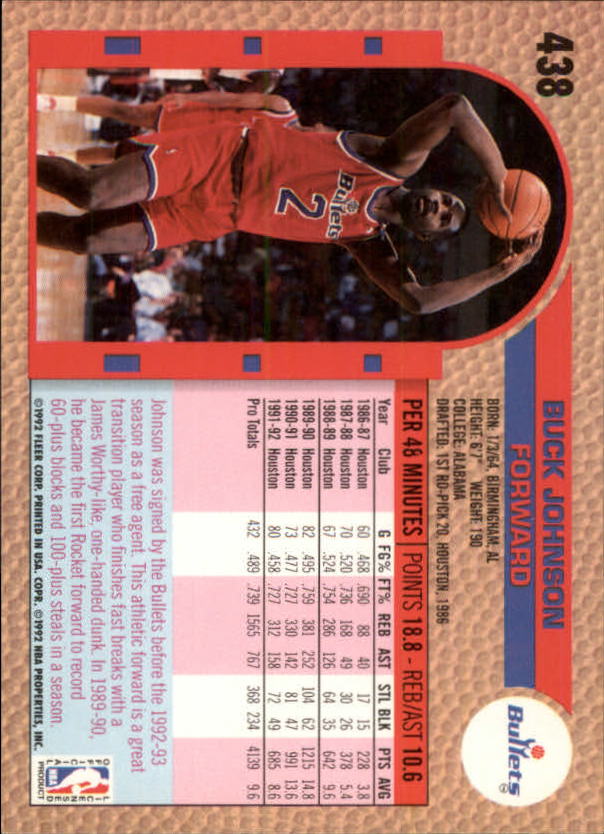 B0464- 1992-93 Fleer Basketball #s 251-444 +Inserts -You Pick- 15+ FREE US SHIP - Picture 345 of 385