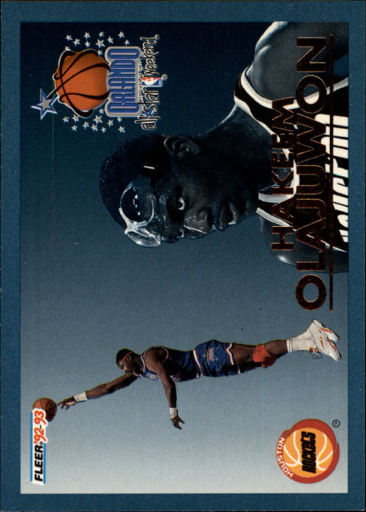 1992-93 Fleer All-Stars #20 Hakeem Olajuwon
