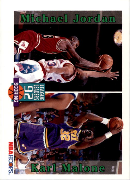 1992-93 Hoops #320 Scoring League Leaders/Michael Jordan/Karl Malone