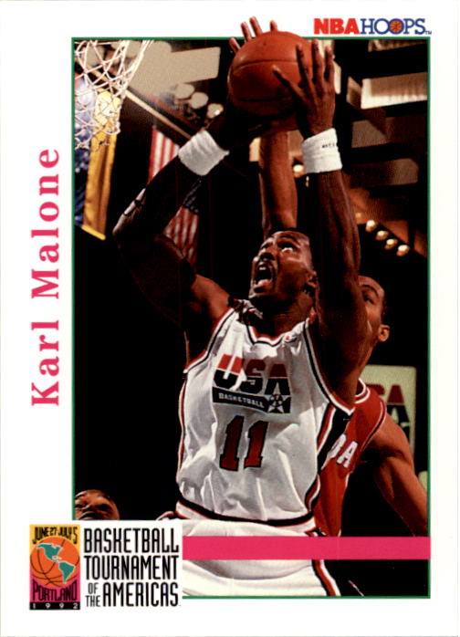 1992-93 Hoops #343 Karl Malone USA