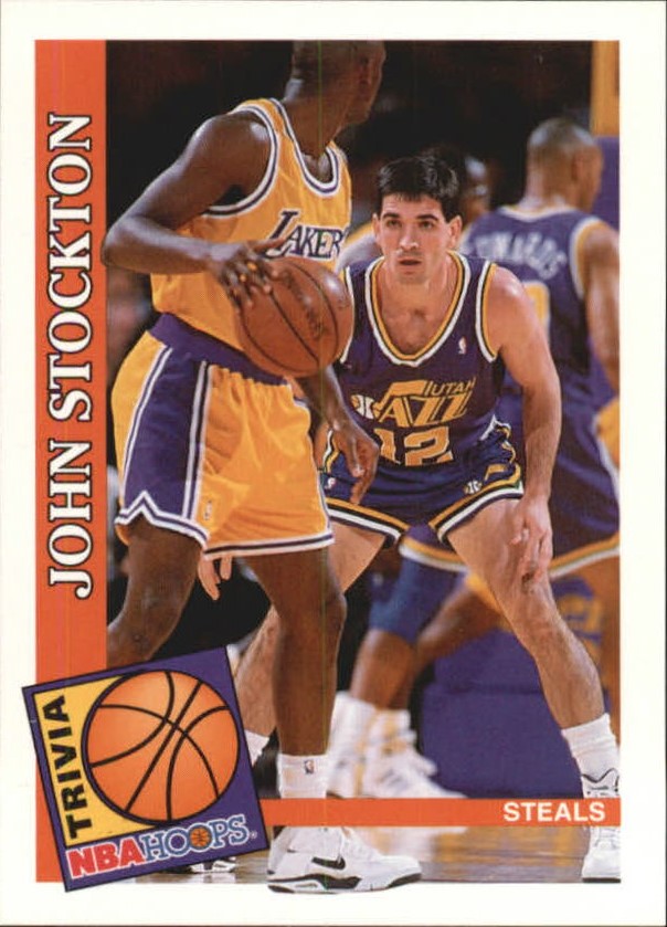1992-93 Hoops #483 John Stockton TRV