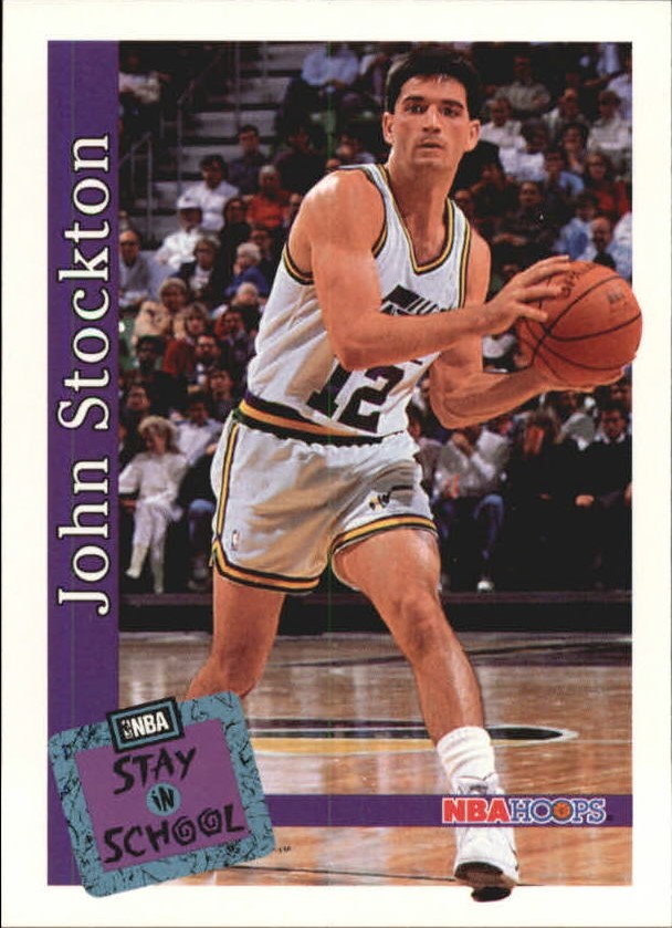 1992-93 Hoops #486 John Stockton STAY