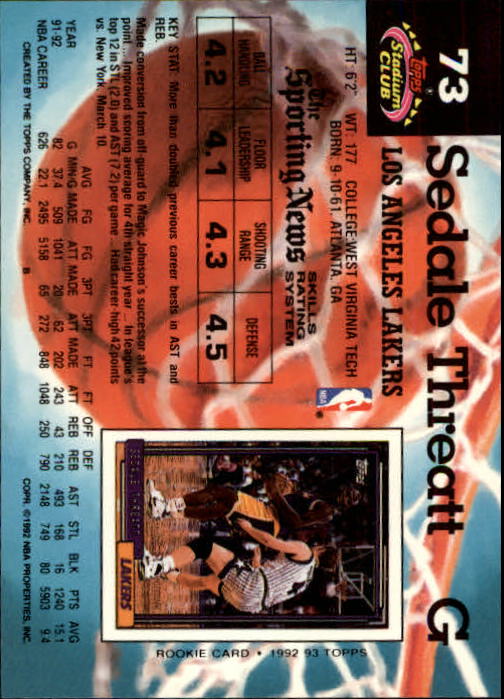 Sports Card Back