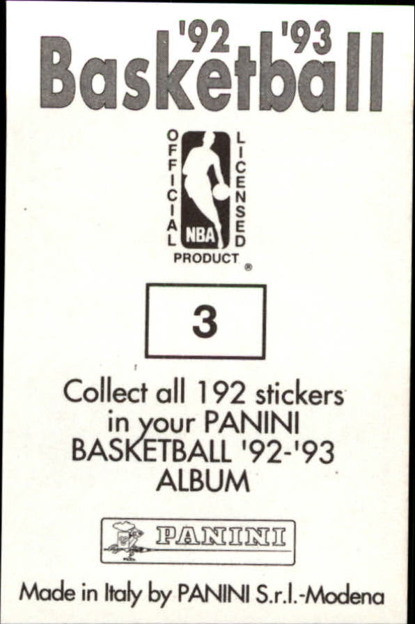 1992-93 Panini Stickers #3 Robert Horry back image