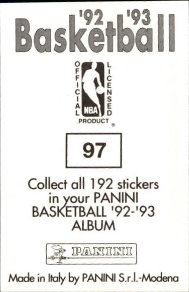 1992-93 Panini Stickers #97 John Stockton FF back image