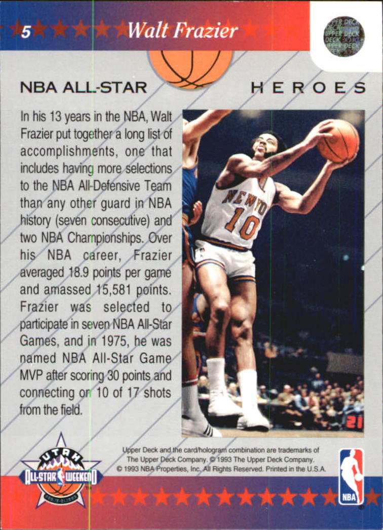 1992-93 Upper Deck All-Star Weekend #5 Walt Frazier back image