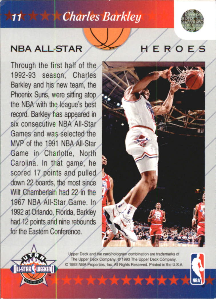 1992-93 Upper Deck All-Star Weekend #11 Charles Barkley back image