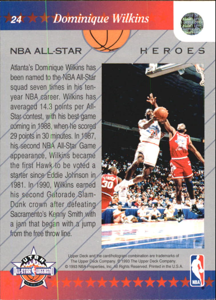 1992-93 Upper Deck All-Star Weekend #24 Dominique Wilkins back image