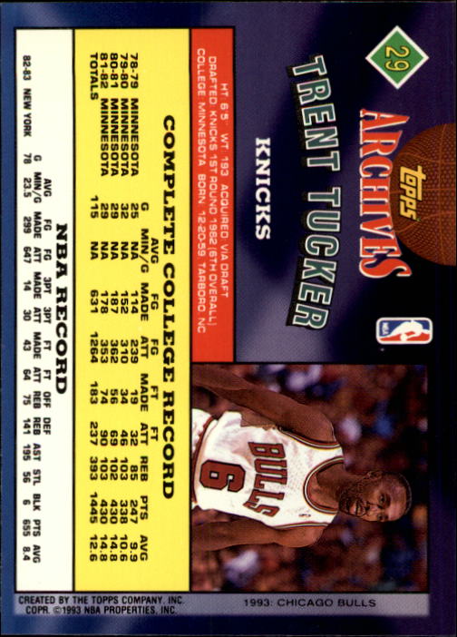 Sports Card Back