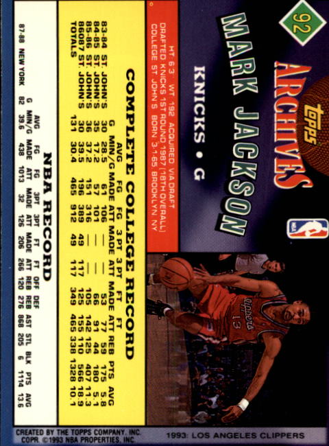 B5591- 1992-93 Topps Archives Basketball #s 1-150 -You Pick- 15+ FREE US SHIP - Picture 183 of 299