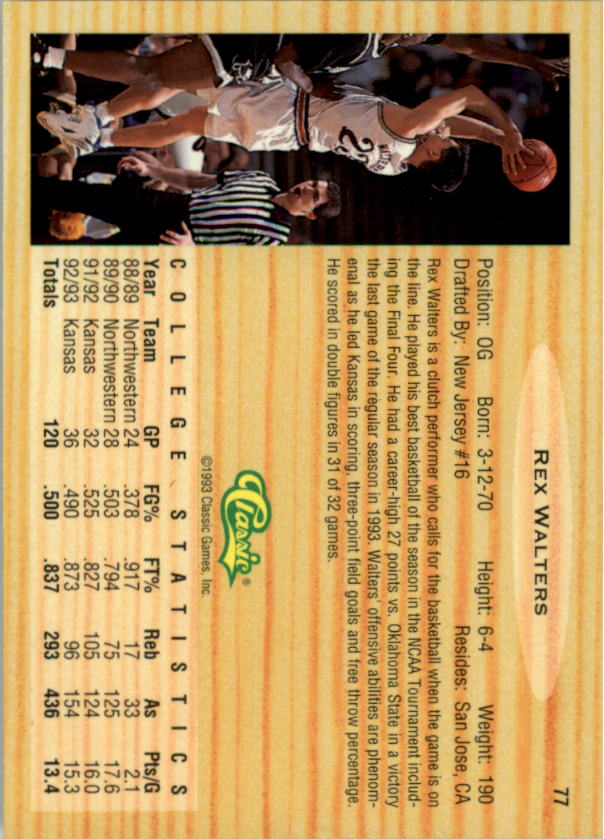 A6799- 1993 Classic Basketball #s 1-110 +Inserts -You Pick- 15+ FREE US SHIP - Bild 127 von 202