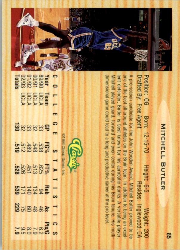 A6799- 1993 Classic Basketball #s 1-110 +Inserts -You Pick- 15+ FREE US SHIP - Bild 143 von 202