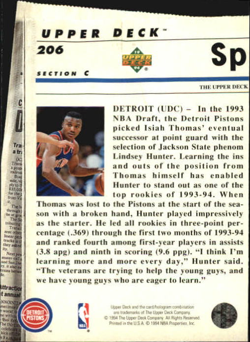 Sports Card Back