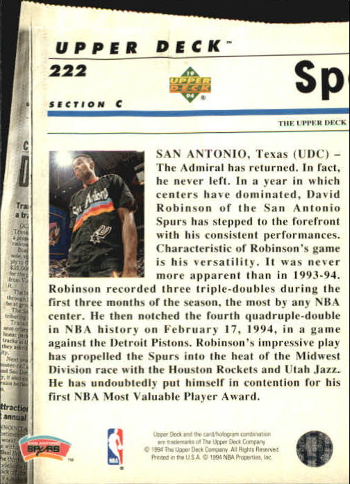 B2330- 1993-94 Upper Deck SE Basketball #s 1-225 -You Pick- 15+ FREE US SHIP - Picture 445 of 453