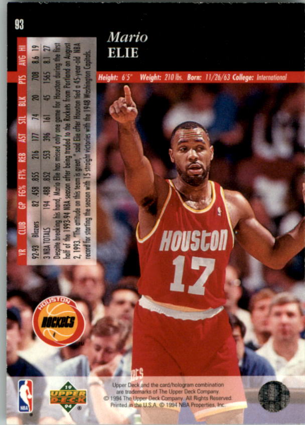 1993-94 Upper Deck Basketball Special Edition Electric Court Singles -You Choose - Picture 171 of 418