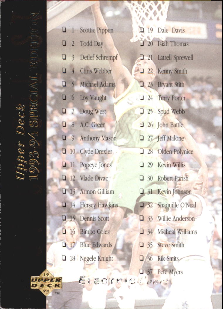 1993-94 Upper Deck Basketball Special Edition Electric Court Singles -You Choose - Picture 330 of 418
