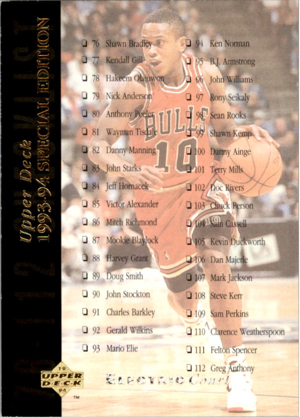 1993-94 Upper Deck Basketball Special Edition Electric Court Singles -You Choose - Picture 332 of 418