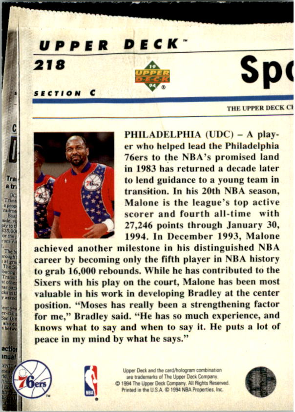 Sports Card Back