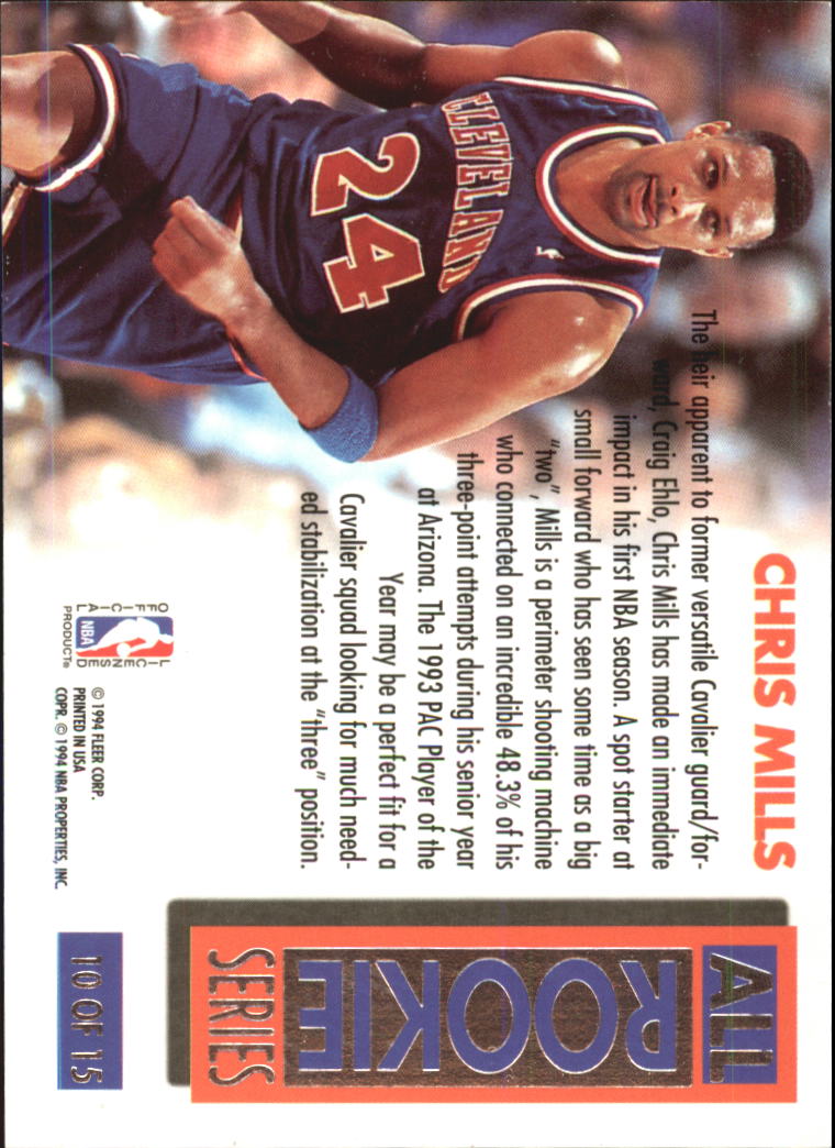 1993-94 Ultra All-Rookie Series #10 Chris Mills back image