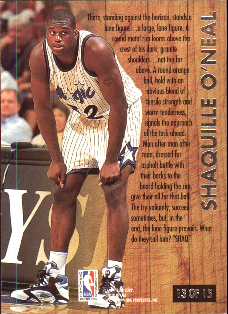 1993-94 Ultra Famous Nicknames #13 Shaquille O'Neal back image