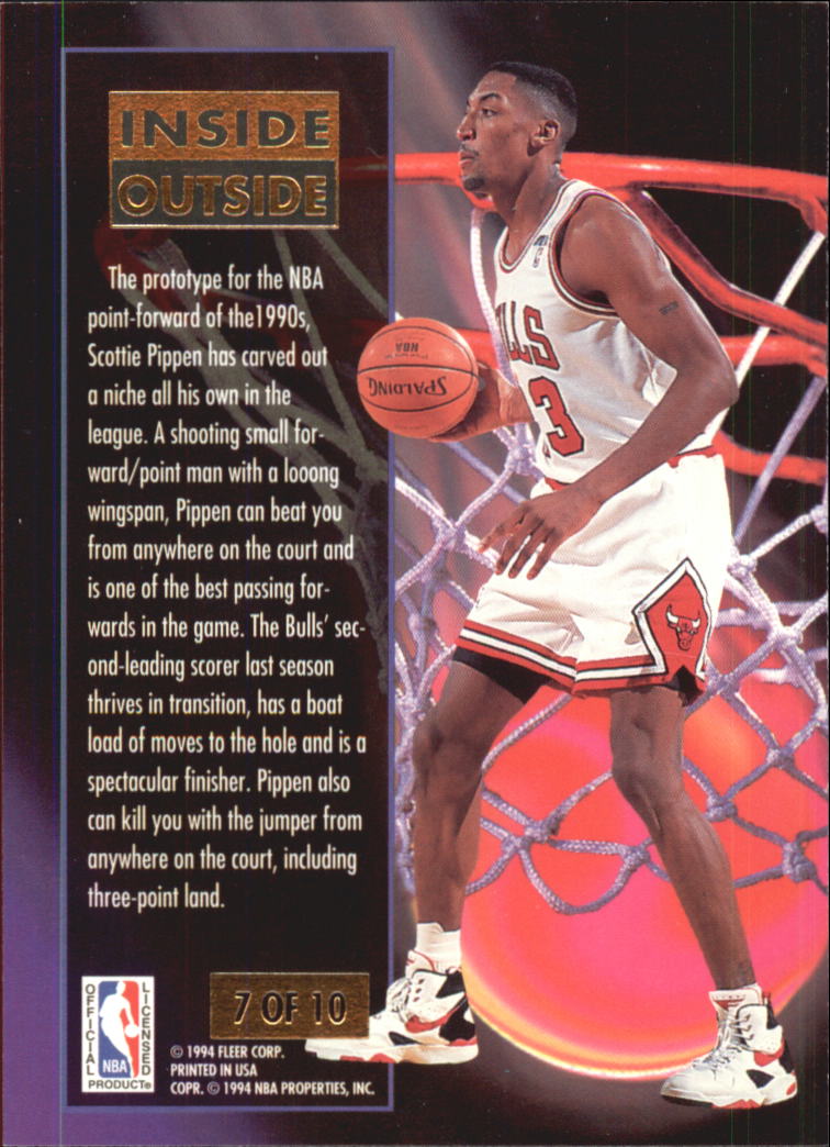 1993-94 Ultra Inside/Outside #7 Scottie Pippen back image