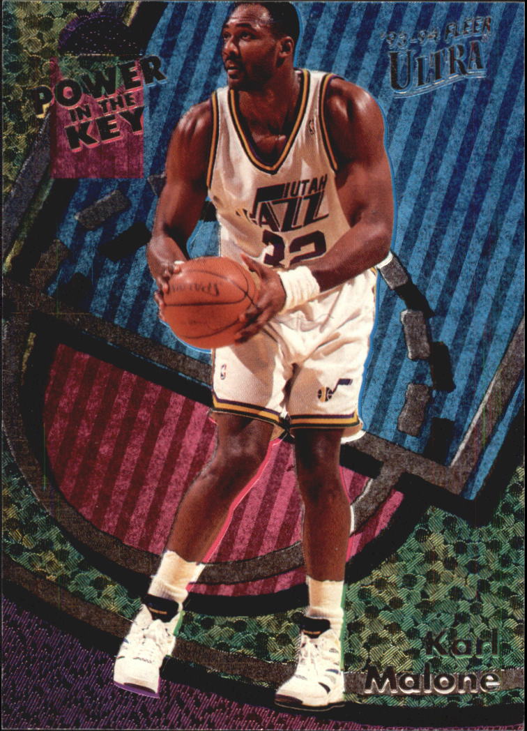 1993-94 Ultra Power In The Key #3 Karl Malone - NM-MT - DRTrading 