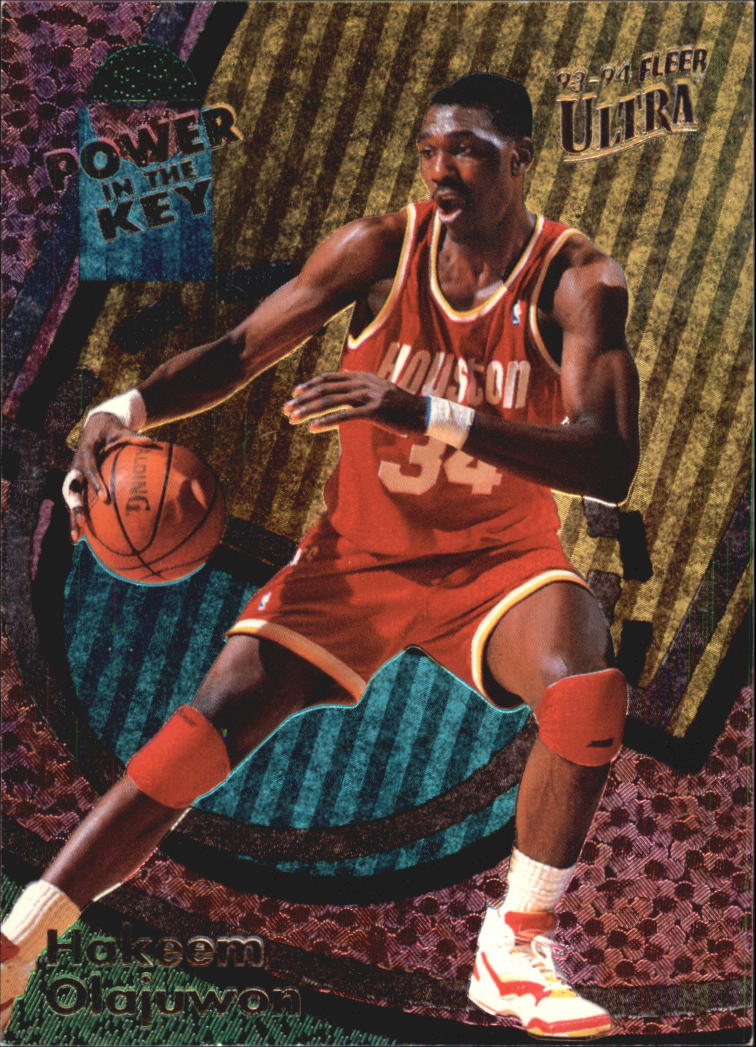 1993-94 Ultra Power In The Key #6 Hakeem Olajuwon - 6 of 9 - NM-MT