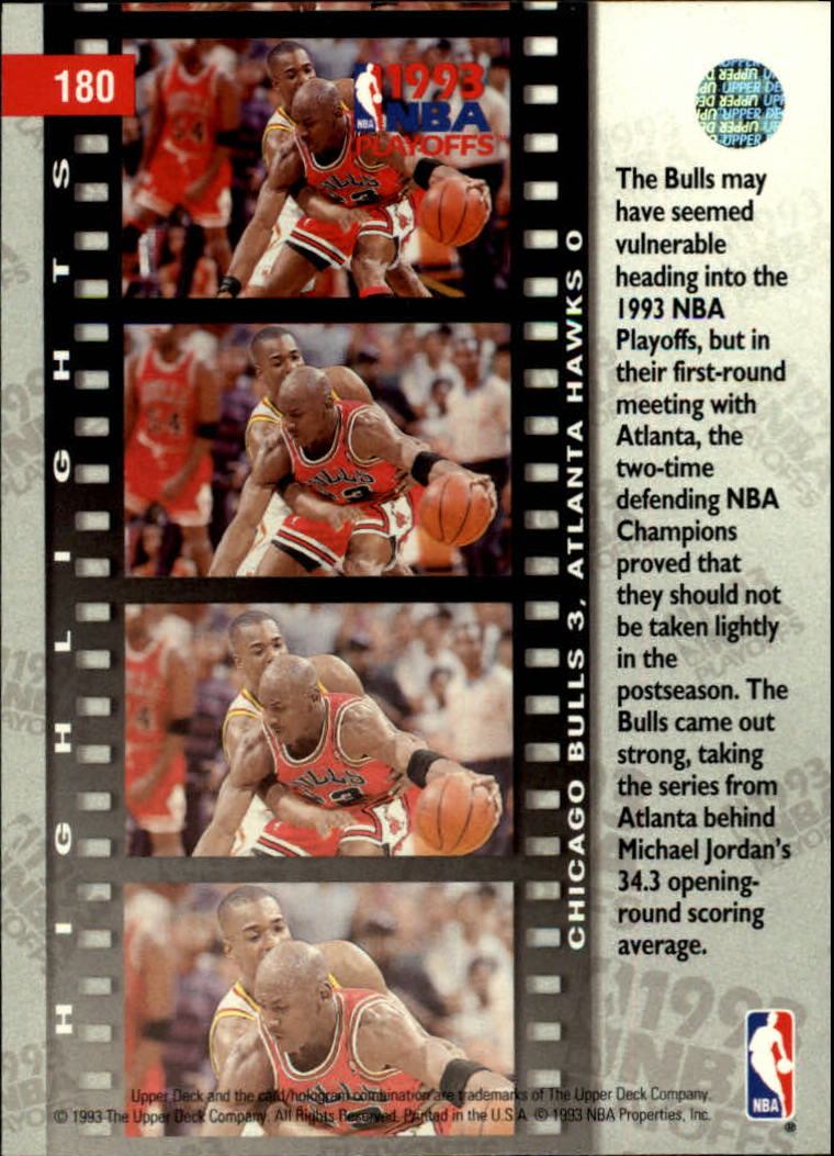 1993-94 Upper Deck #180 Michael Jordan/Stacey Augmon PO back image