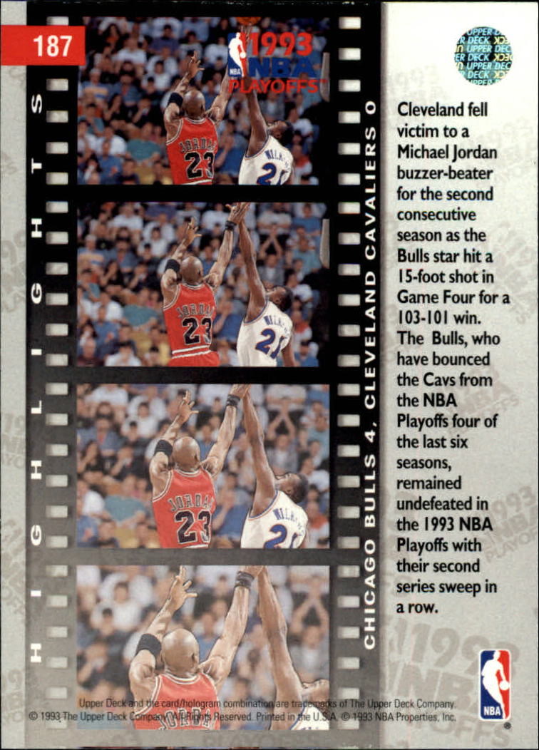 1993-94 Upper Deck #187 Michael Jordan/Gerald Wilkins PO back image