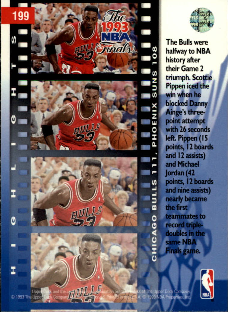 1993-94 Upper Deck #199 Scottie Pippen FIN back image