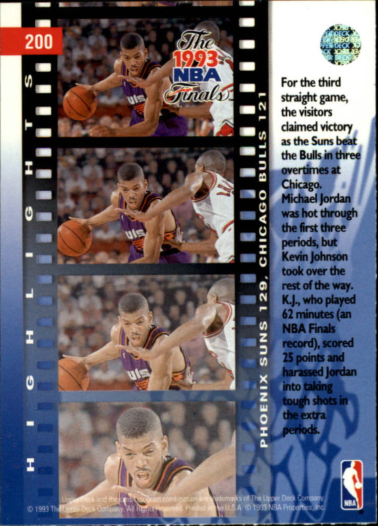 1993-94 Upper Deck #200 Kevin Johnson FIN back image