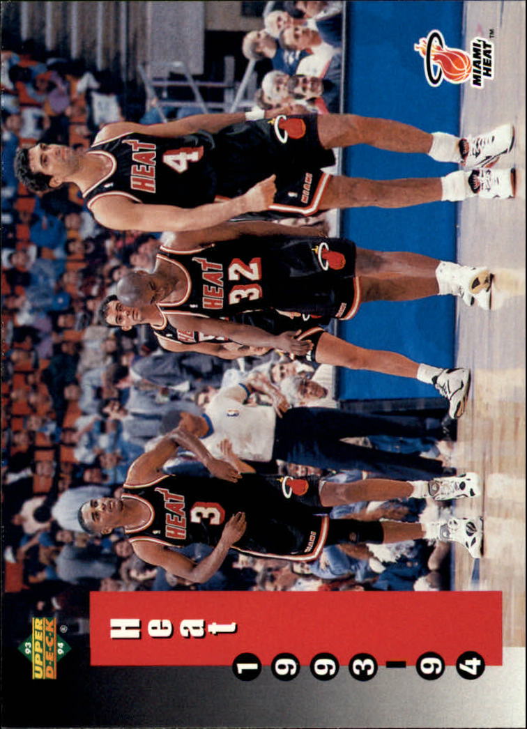 1993-94 Upper Deck #223 Miami Heat Sked/Steve Smith/Harold Miner/Rony Seikaly