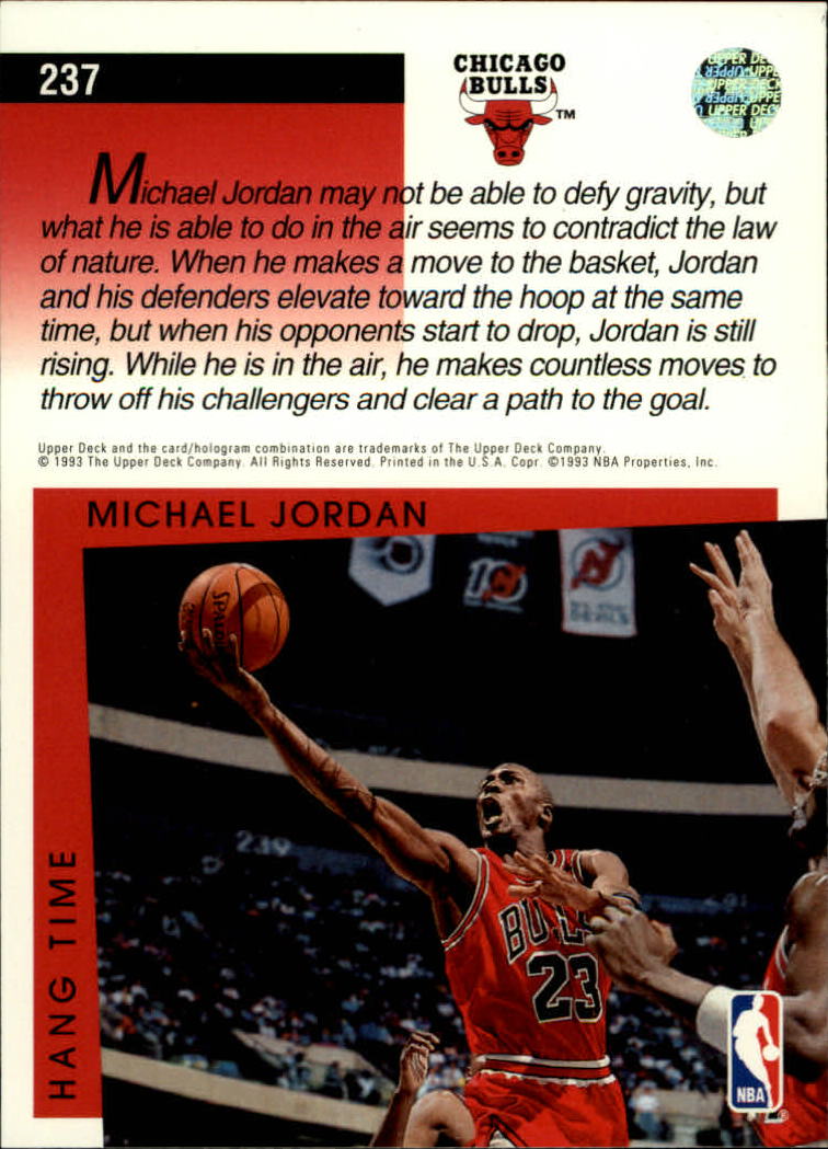 1993-94 Upper Deck #237 Michael Jordan SM back image