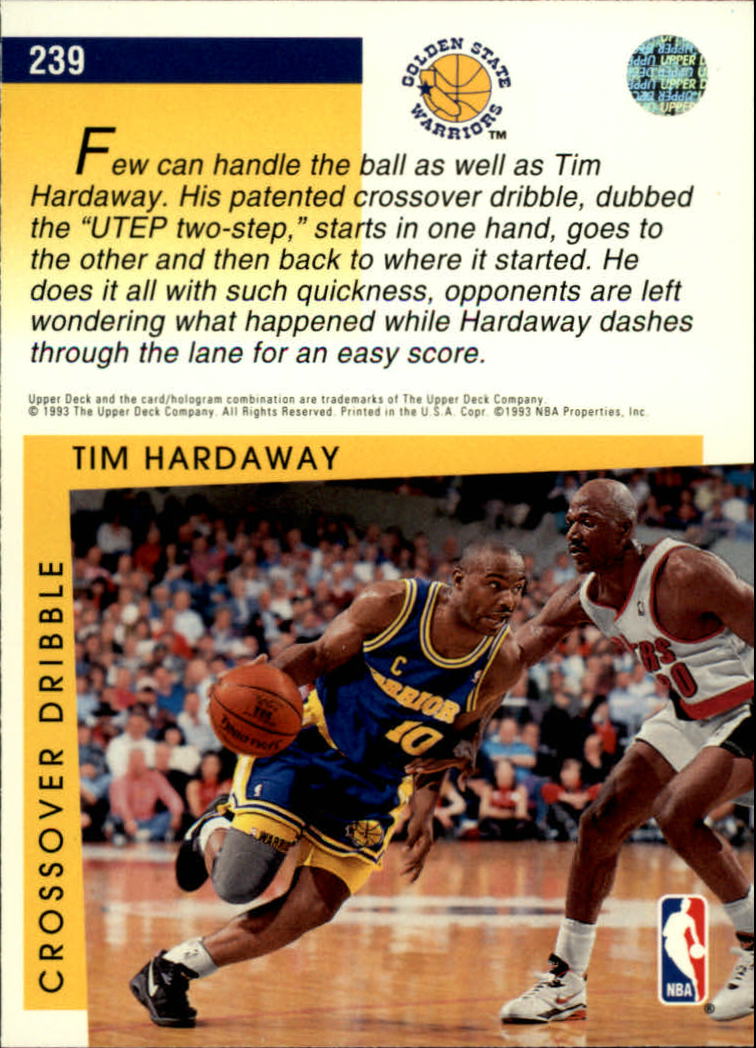 1993-94 Upper Deck #239 Tim Hardaway SM back image