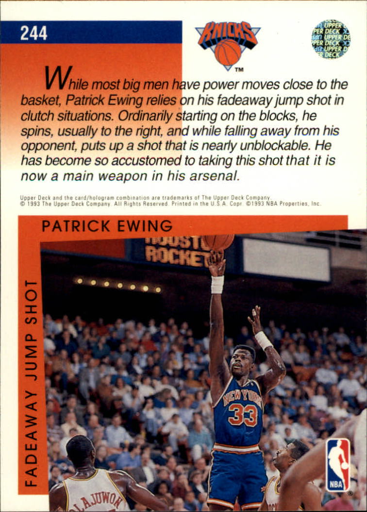 1993-94 Upper Deck #244 Patrick Ewing SM back image