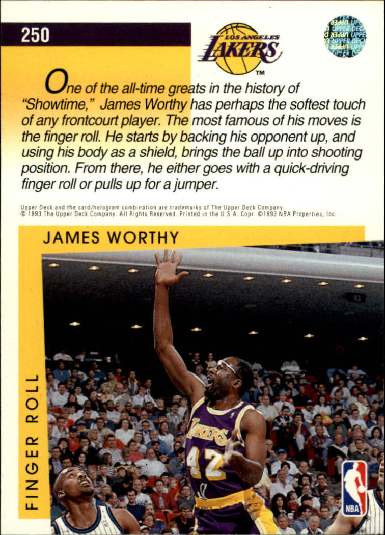 1993-94 Upper Deck #250 James Worthy SM back image