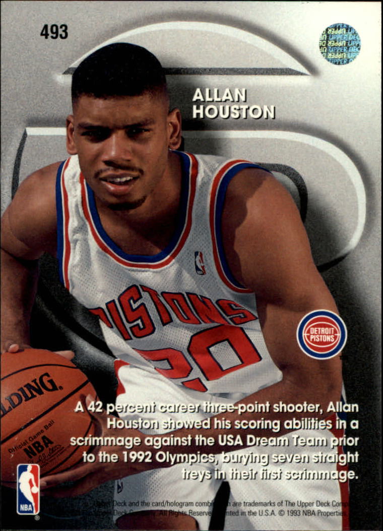 1993-94 Upper Deck #493 Allan Houston TP back image