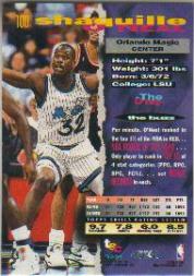 1993-94 Stadium Club First Day Issue #100 Shaquille O'Neal back image