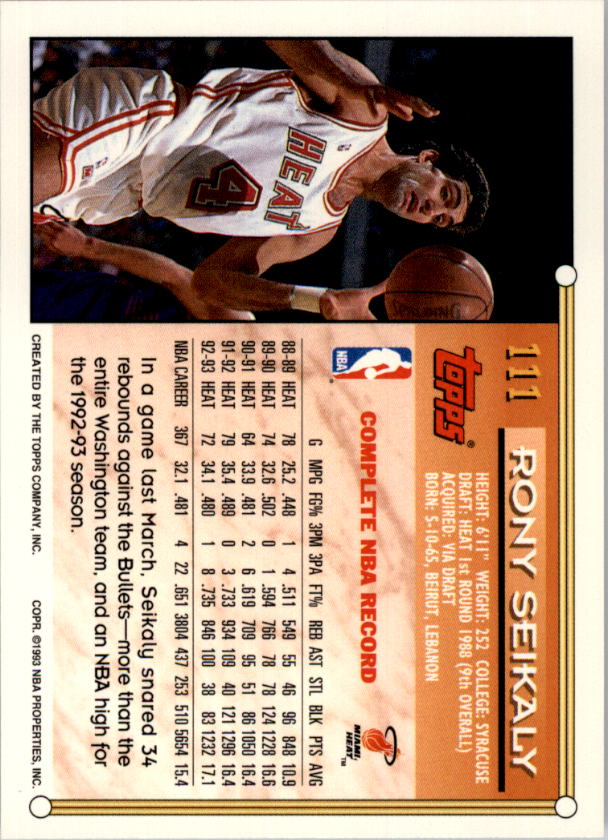 Sports Card Back