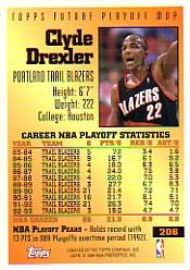 1993-94 Topps #206 Clyde Drexler FPM back image