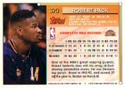1993-94 Topps #370 Robert Pack back image