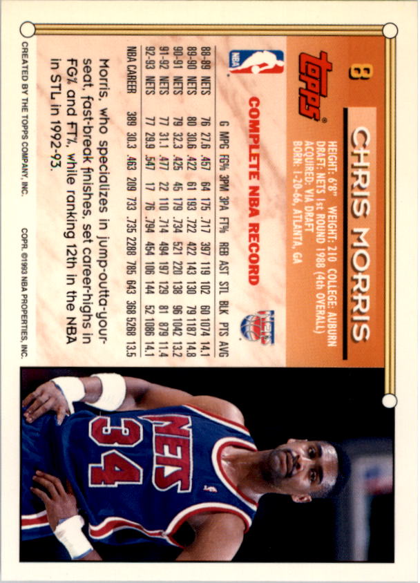 1993-94 Topps Gold Basketball (Pick Card From List) C43 10-24 - Picture 3 of 245