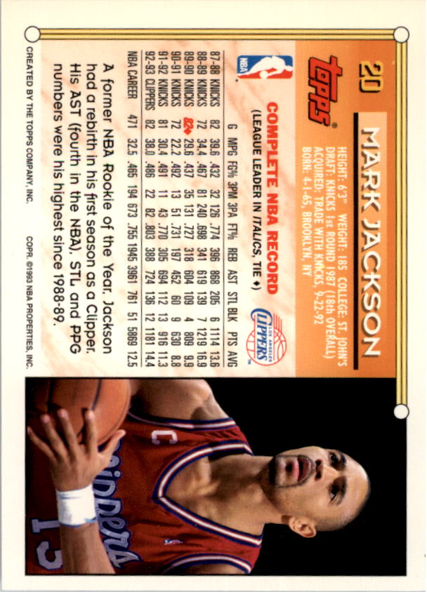 1993-94 Topps Gold Basketball (Pick Card From List) C43 10-24 - Picture 11 of 245