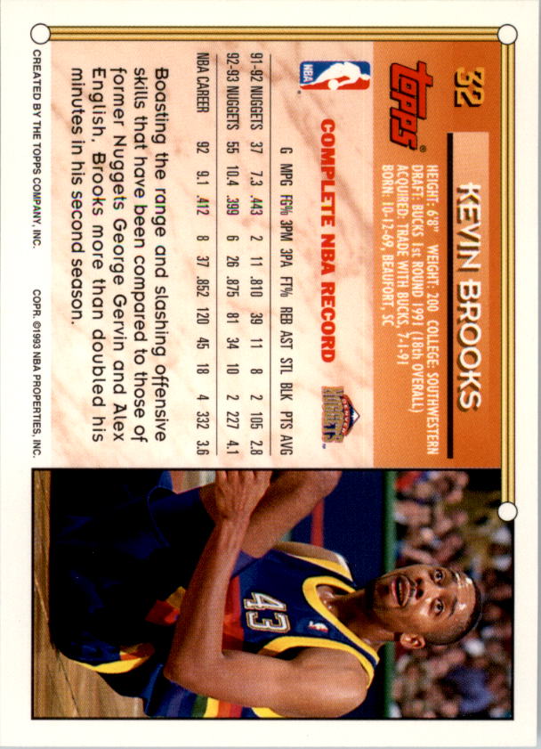 1993-94 Topps Gold Basketball (Pick Card From List) C43 10-24 - Picture 21 of 245