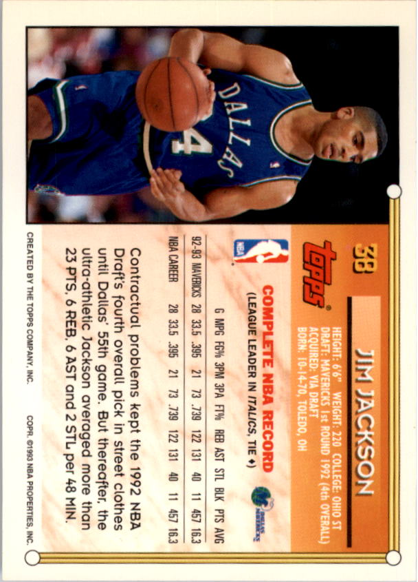 1992 Classic Draft Picks Jimmy Jackson Rookie Basketball Card #31