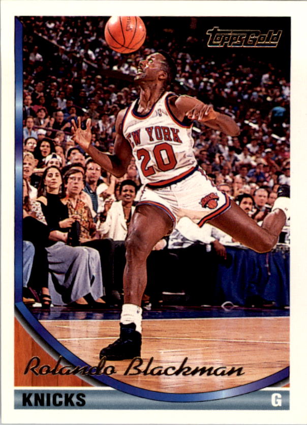 1993-94 Topps Gold New York Knicks Basketball Card #85G Rolando ...