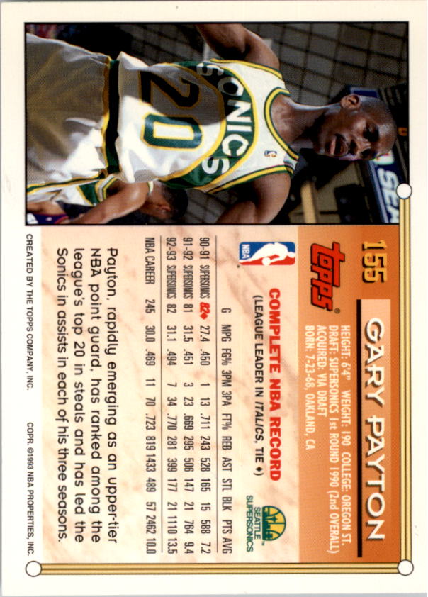 1993-94 Topps Gold Basketball (Pick Card From List) C43 10-24 - Picture 47 of 245