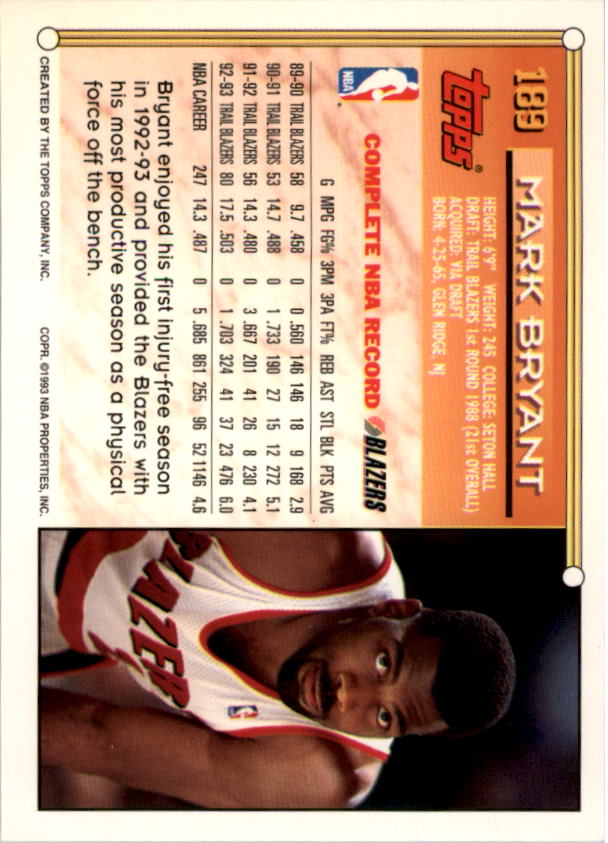 1993-94 Topps Gold Basketball (Pick Card From List) C43 10-24 - Picture 51 of 245