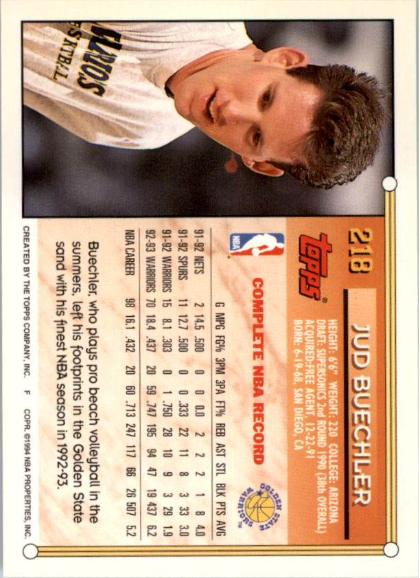 1993-94 Topps Gold Basketball Series Two (199-396) Singles - You Choose - Picture 38 of 366