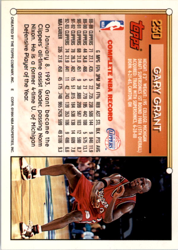 1993-94 Topps Gold Basketball Series Two (199-396) Singles - You Choose - Picture 60 of 366